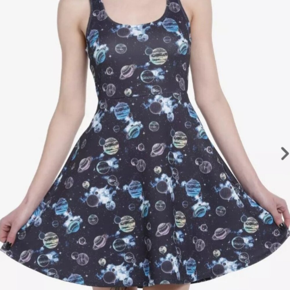 4 planets Aop tank skater dress